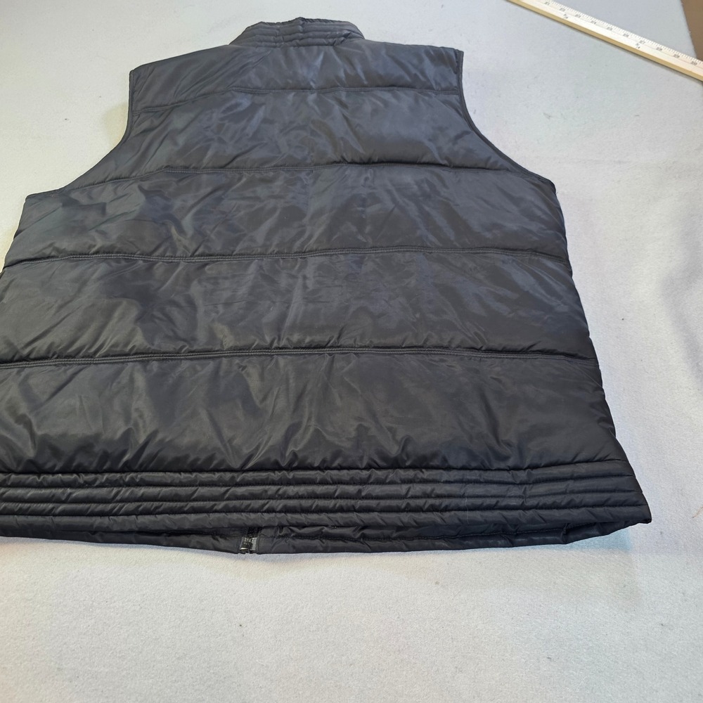 Old Navy Black Puffer Vest Fleece Lined Fair Isle Knit Yoke XXL